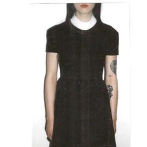 DEANDRI priest collar jersey dress